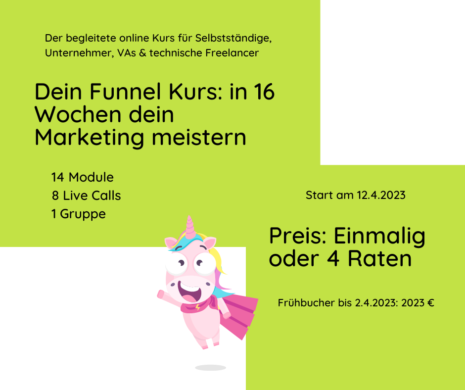 Frühbucher Funnelkurs